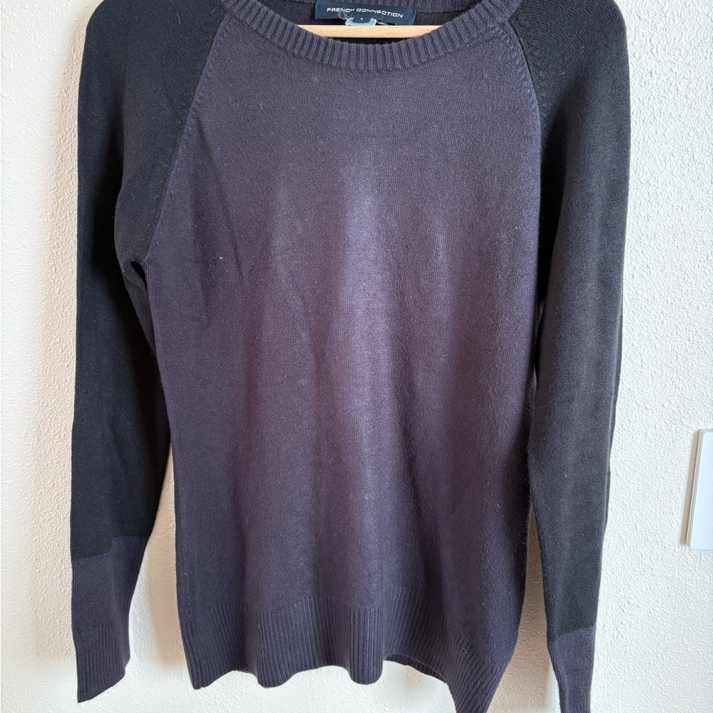 French Connection Two-Tone Crewneck Sweater
